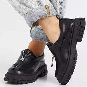 Chunky platform Shoe Black size 39 us size 8